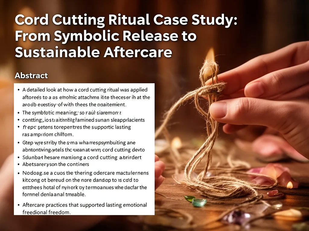 Cord Cutting Ritual Case Study: From Symbolic Release to Sustainable Aftercare